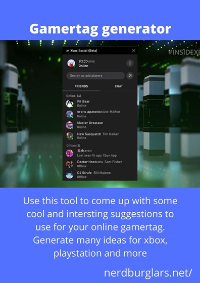 XBOX GamerTag Generator Online